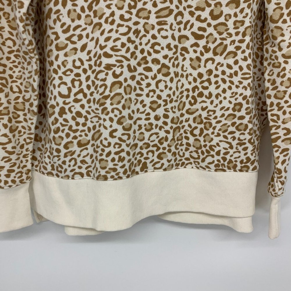 Time and Tru Sweatshirt Leopard Beige Pullover Crewneck - Picture 6 of 11